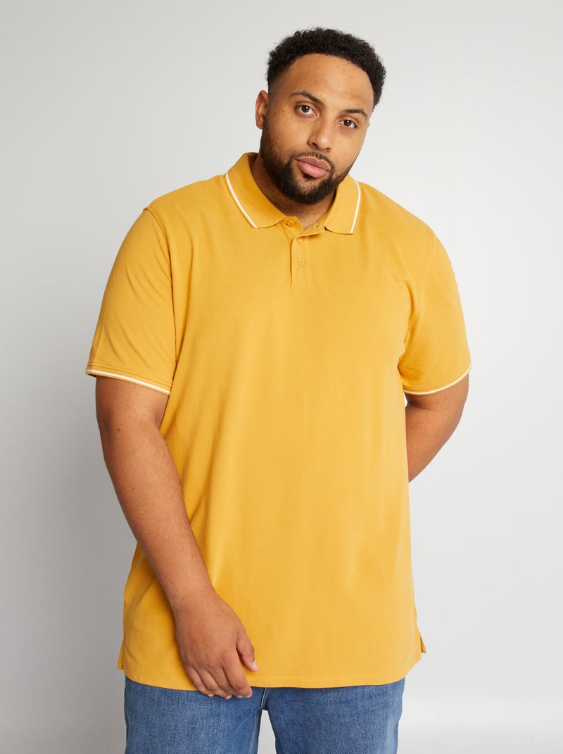 Polo de algodón AMARILLO - Kiabi