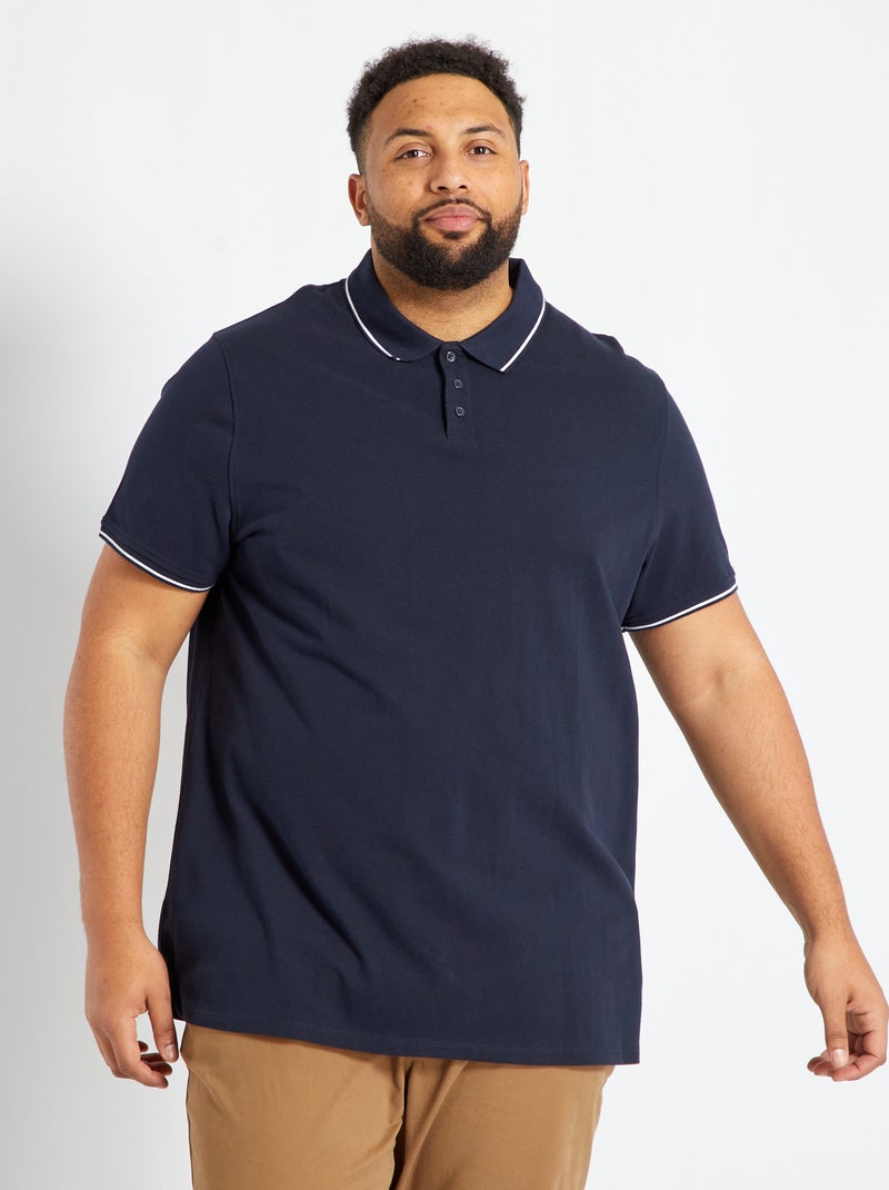 Polo de algodón AZUL - Kiabi