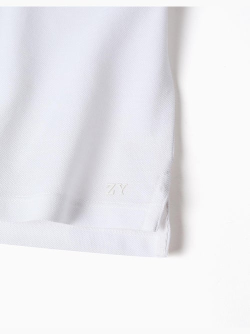 Polo de algodón con cuello mao y bolsillo - Kiabi