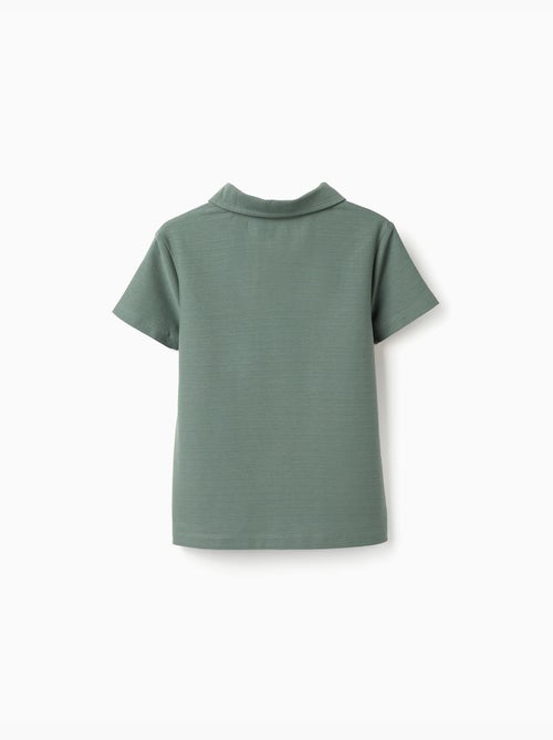 Polo de algodón con jacquard - Kiabi