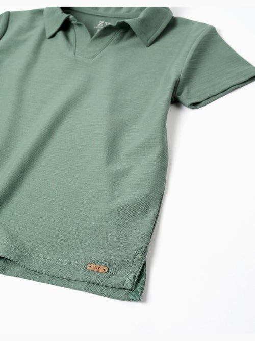 Polo de algodón con jacquard - Kiabi