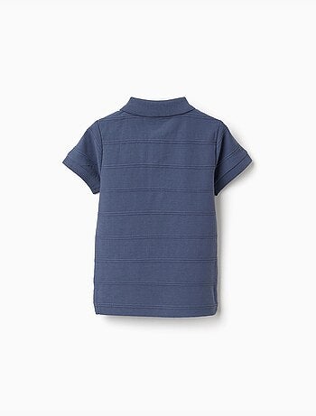 Polo de algodón con líneas en relieve B&S