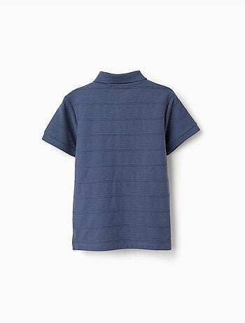 Polo de algodón con líneas en relieve B&S