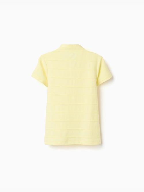 Polo de algodón con líneas en relieve y cuello mao - Kiabi