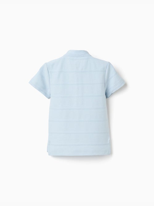 Polo de algodón con líneas en relieve y cuello mao - Kiabi