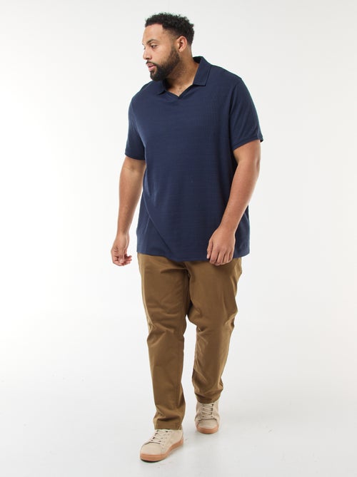 Polo de algodón elástico de manga corta - Kiabi