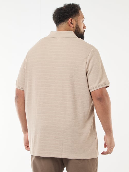 Polo de algodón elástico de manga corta - Kiabi