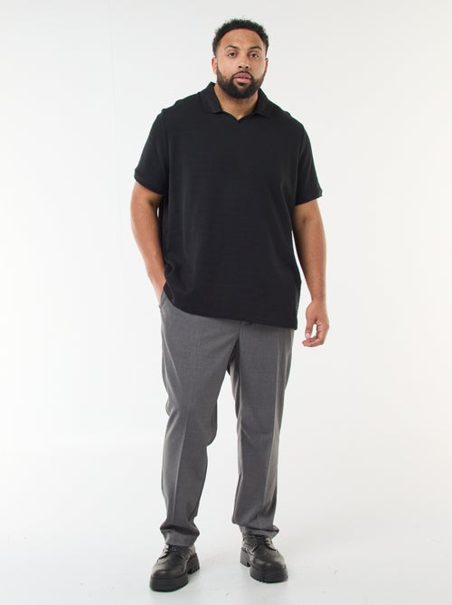 Polo de algodón elástico de manga corta - Kiabi