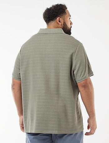 Polo de algodón elástico de manga corta