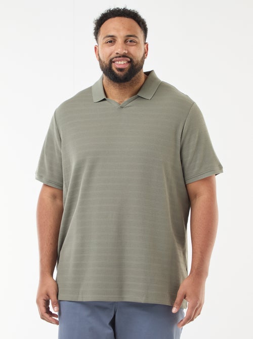 Polo de algodón elástico de manga corta - Kiabi