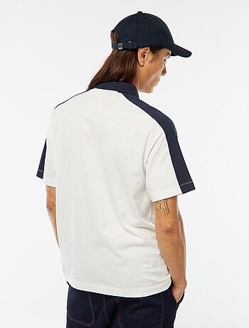 Polo de algodón estilo equipo de baseball americano