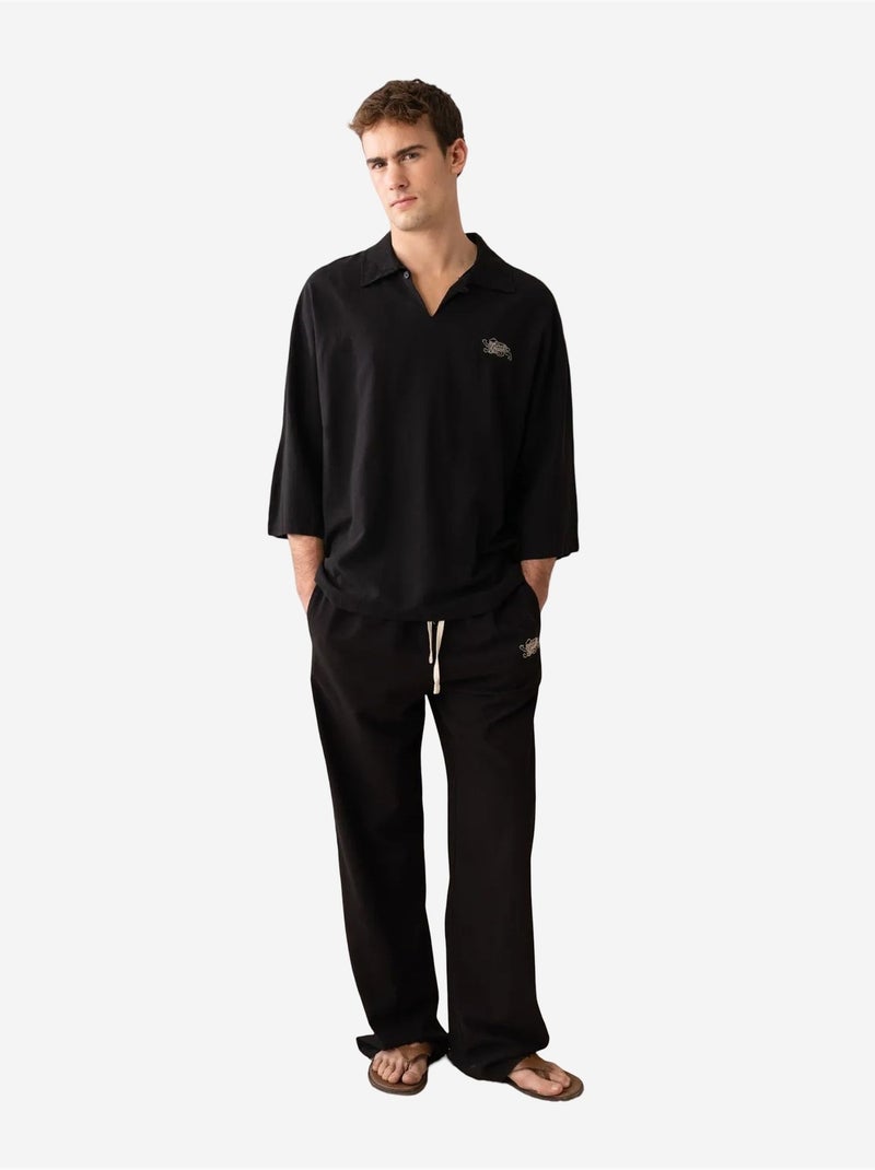 Polo de algodón giesto Negro - Kiabi