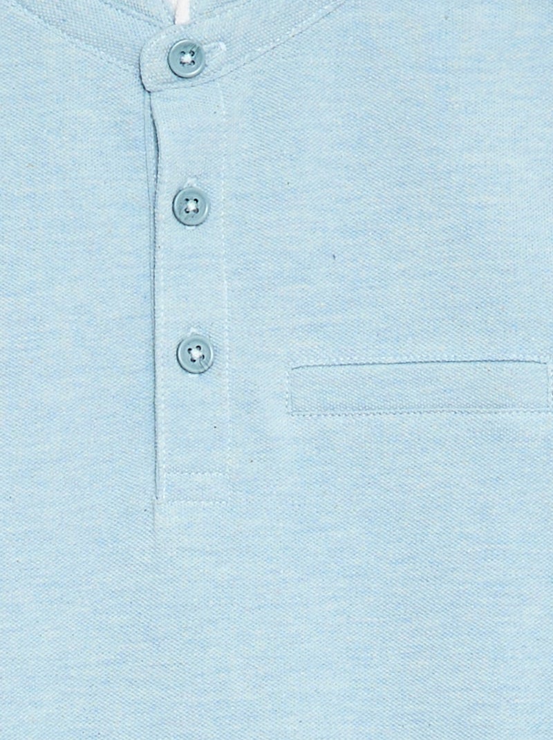 Polo de algodón piqué Azul - Kiabi