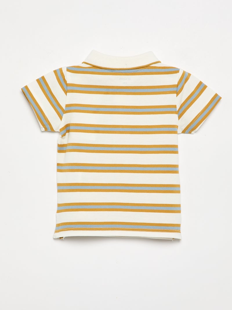 Polo de algodón piqué Blanco - Kiabi