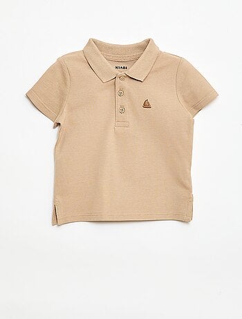 Polo de algodón piqué de manga corta
