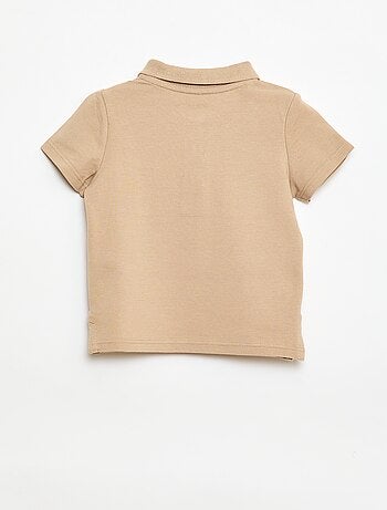 Polo de algodón piqué de manga corta