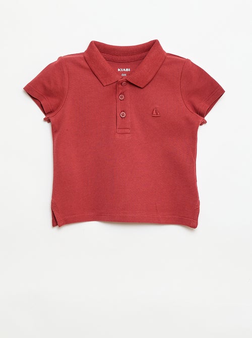 Polo de algodón piqué de manga corta - Kiabi
