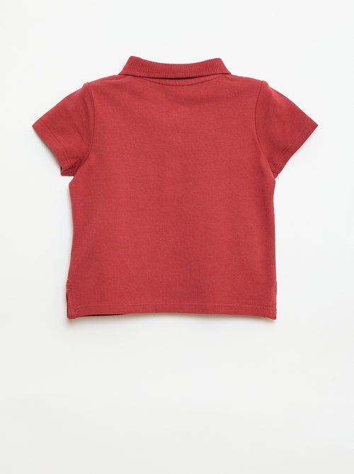 Polo de algodón piqué de manga corta - Kiabi