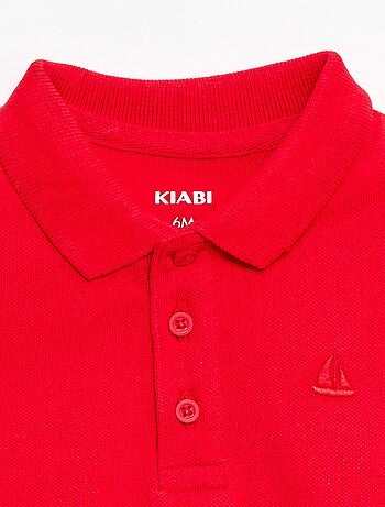 Polo de algodón piqué de manga corta