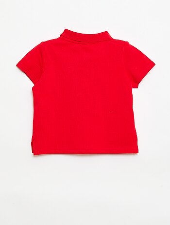 Polo de algodón piqué de manga corta