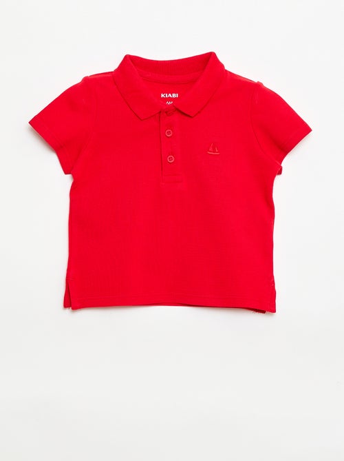 Polo de algodón piqué de manga corta - Kiabi