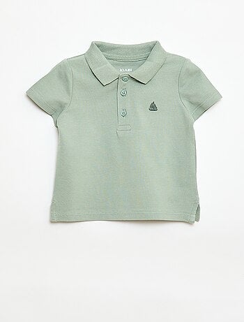 Polo de algodón piqué de manga corta