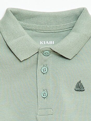 Polo de algodón piqué de manga corta