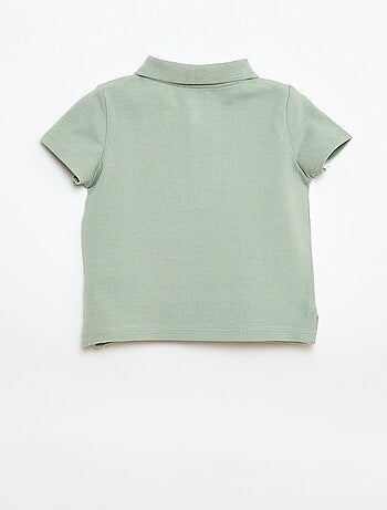 Polo de algodón piqué de manga corta