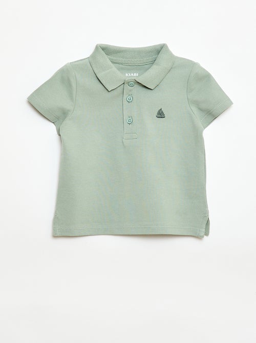 Polo de algodón piqué de manga corta - Kiabi