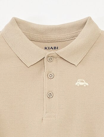 Polo de algodón piqué de manga larga