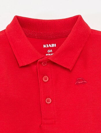 Polo de algodón piqué de manga larga