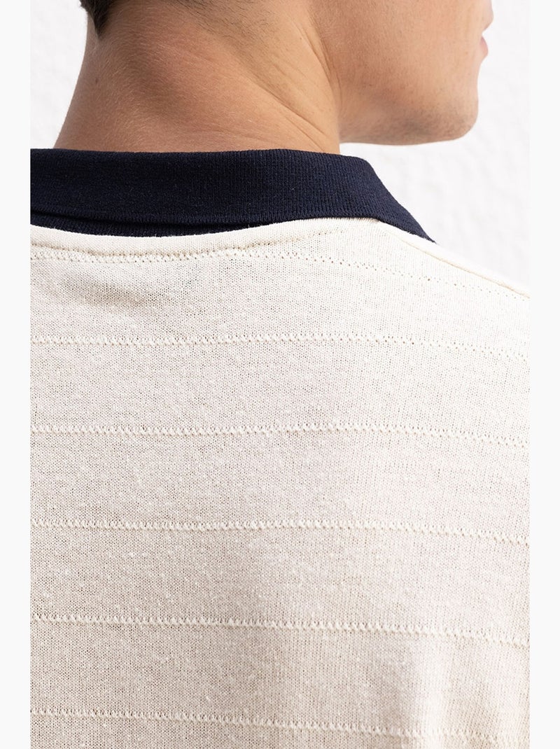 Polo de corte cómodo giesto Beige arcilla - Kiabi