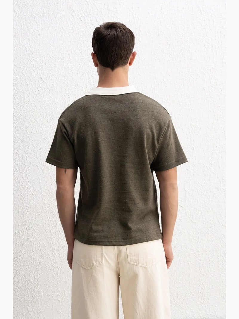Polo de corte cómodo giesto Caqui - Kiabi