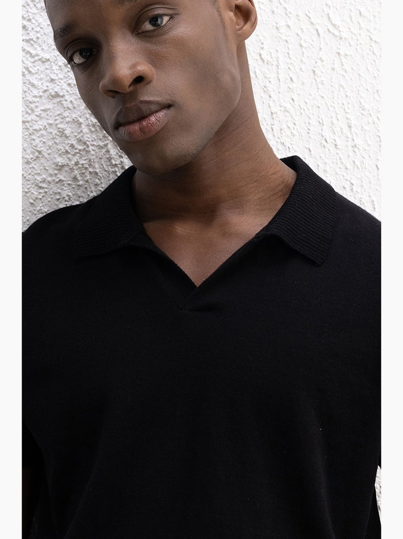 Polo de corte cómodo giesto Negro - Kiabi