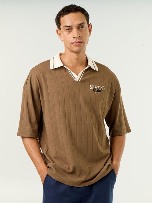 Polo de corte confort de manga corta - Kiabi Polo de corte confort de manga corta - Kiabi
