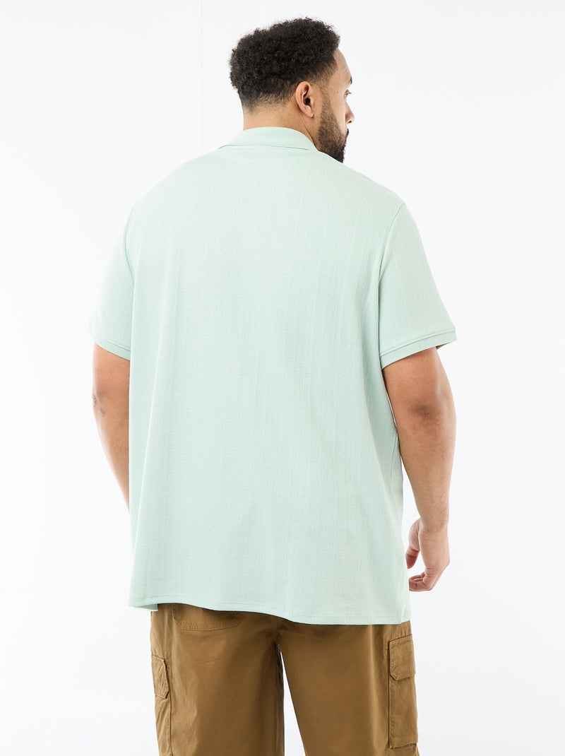 Polo de corte regular y manga corta Azul - Kiabi