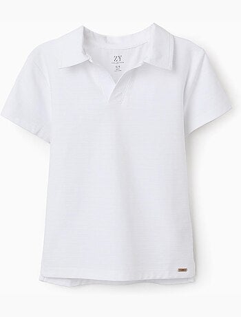 Polo de coton con jacquard