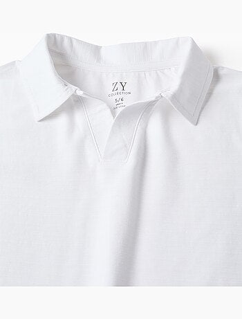 Polo de coton con jacquard