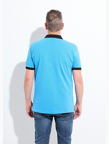 Polo de hombre con cuello y mangas en contraste. - AFIBEL