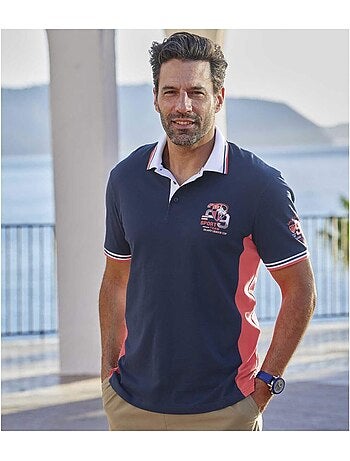 Polo de jersey de algodón manga corta island cup