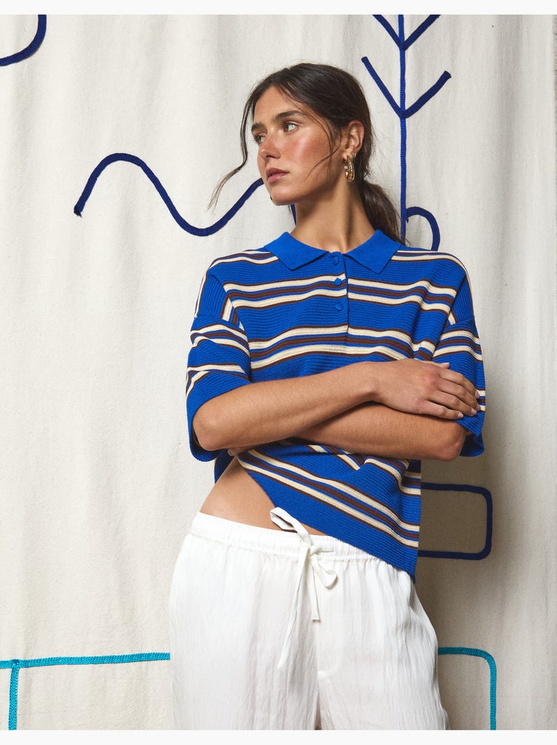 Polo de malla, MO Fashion Azul - Kiabi