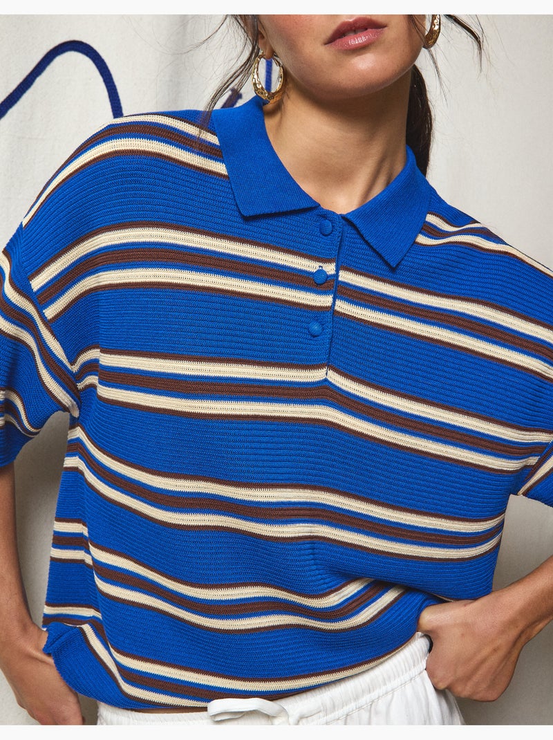 Polo de malla, MO Fashion Azul - Kiabi