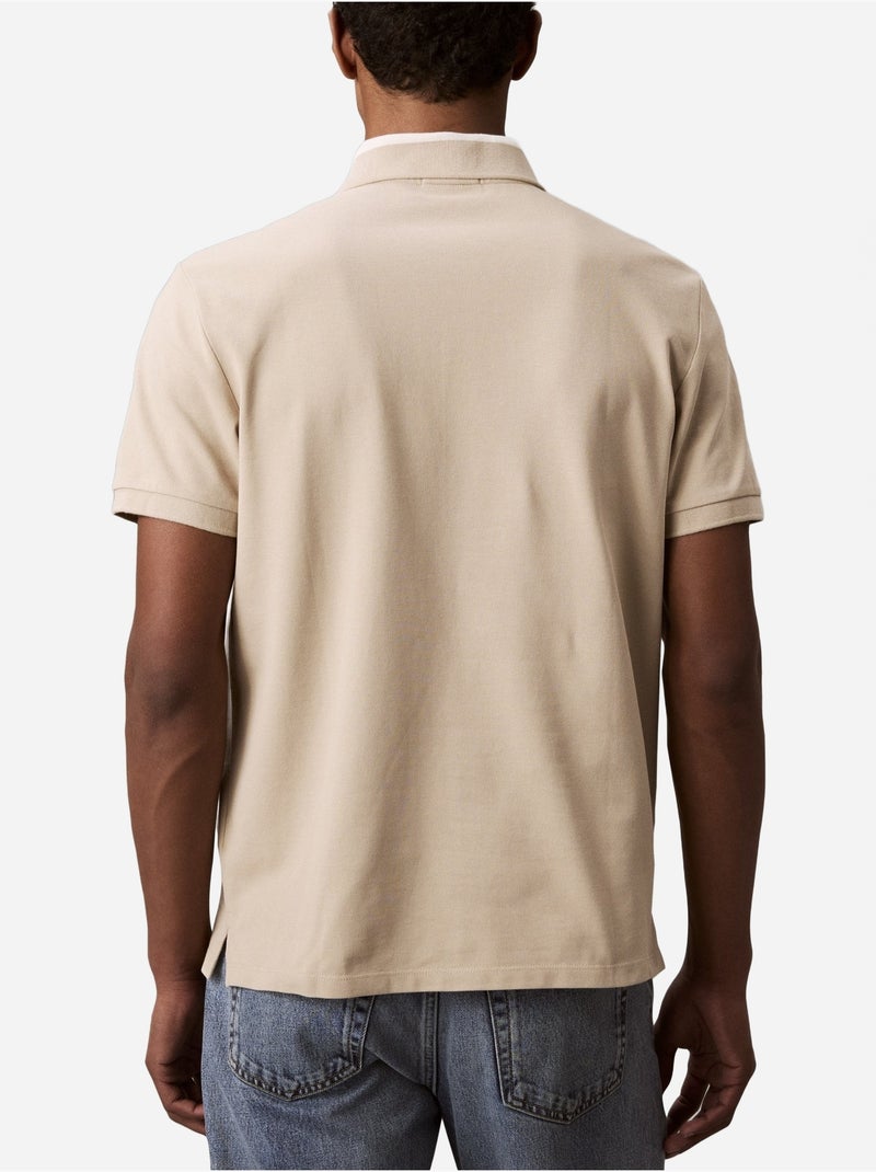 Polo de manga corta - Calvin Klein Beige - Kiabi