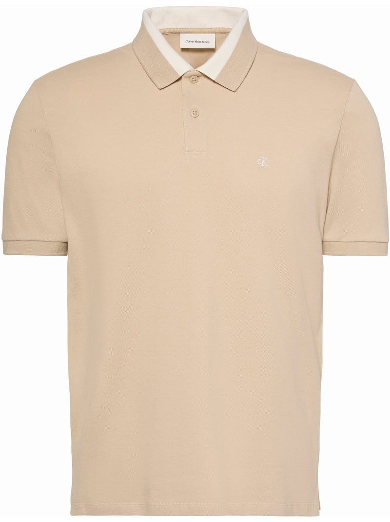 Polo de manga corta - Calvin Klein Beige - Kiabi