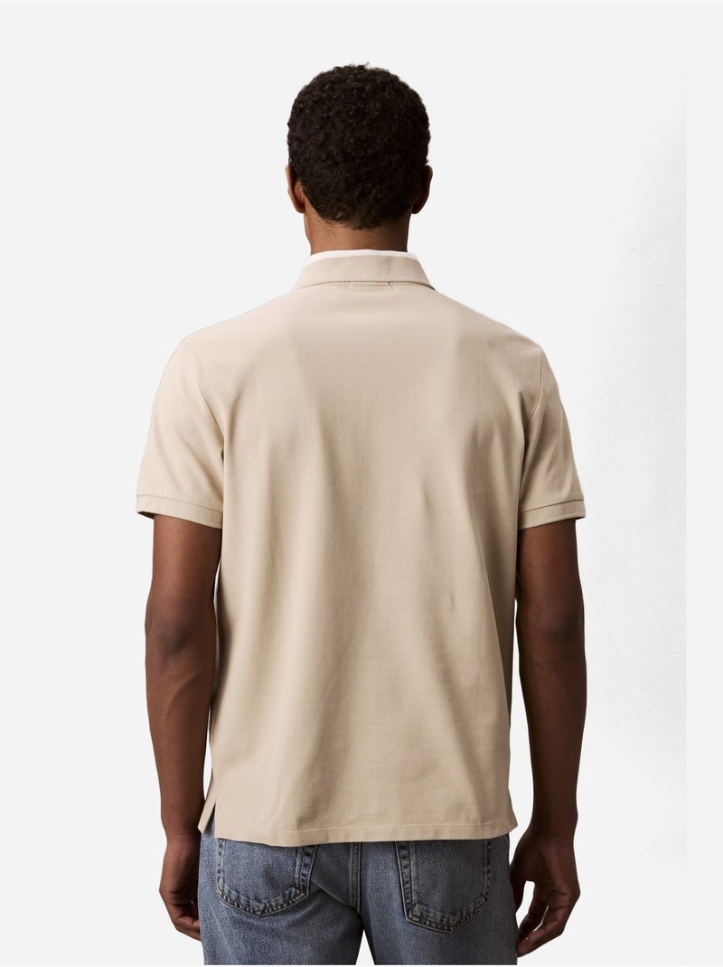 Polo de manga corta - Calvin Klein Beige - Kiabi