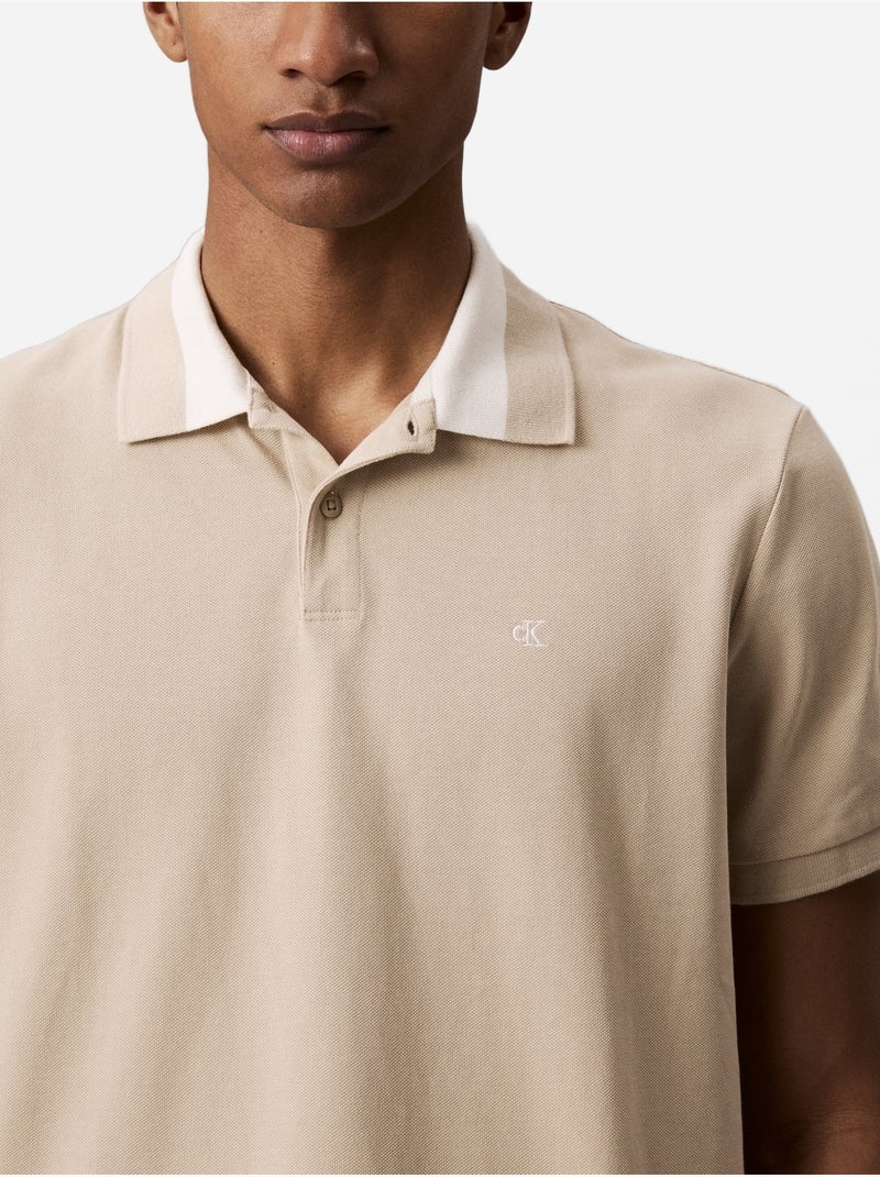 Polo de manga corta - Calvin Klein Beige - Kiabi
