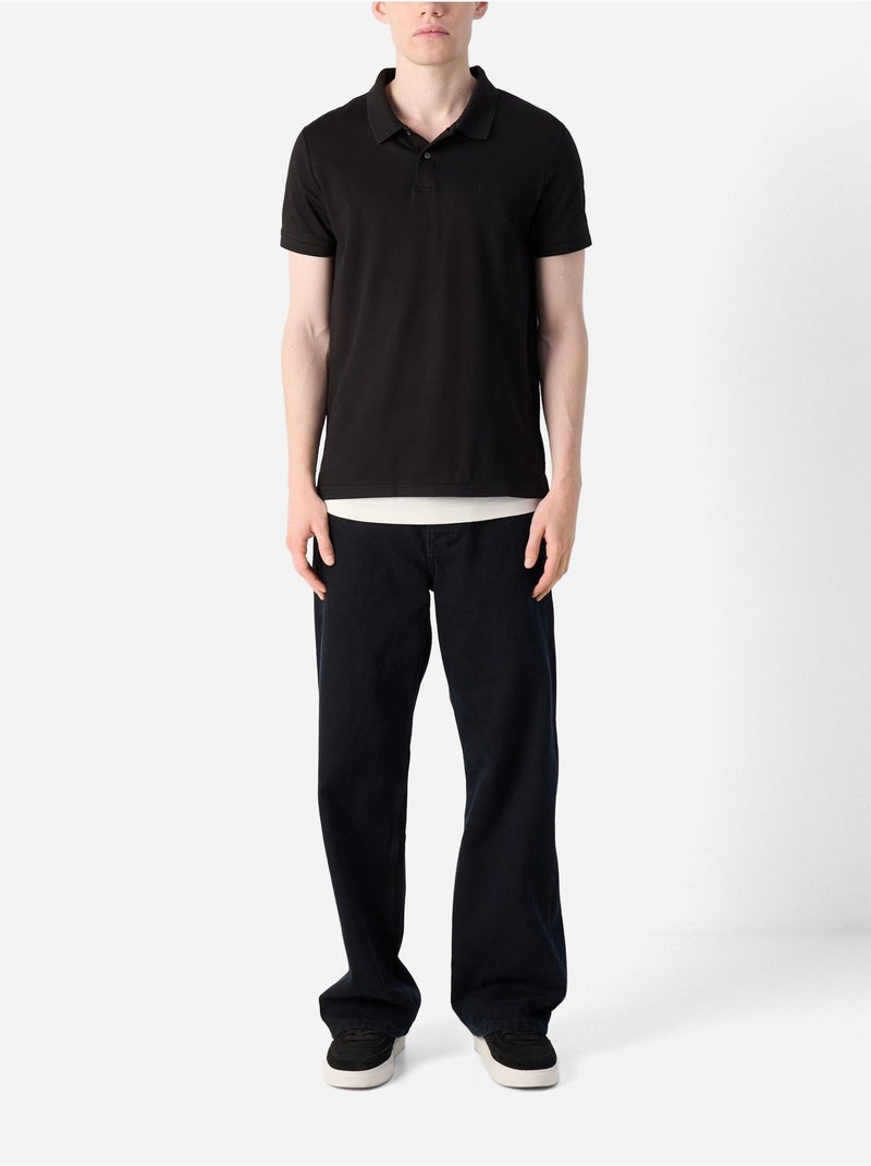 Polo de manga corta - Calvin Klein Negro - Kiabi