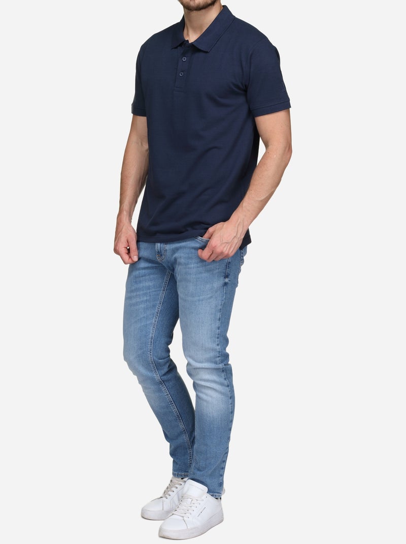 Polo de manga corta - Torrente Azul oscuro - Kiabi