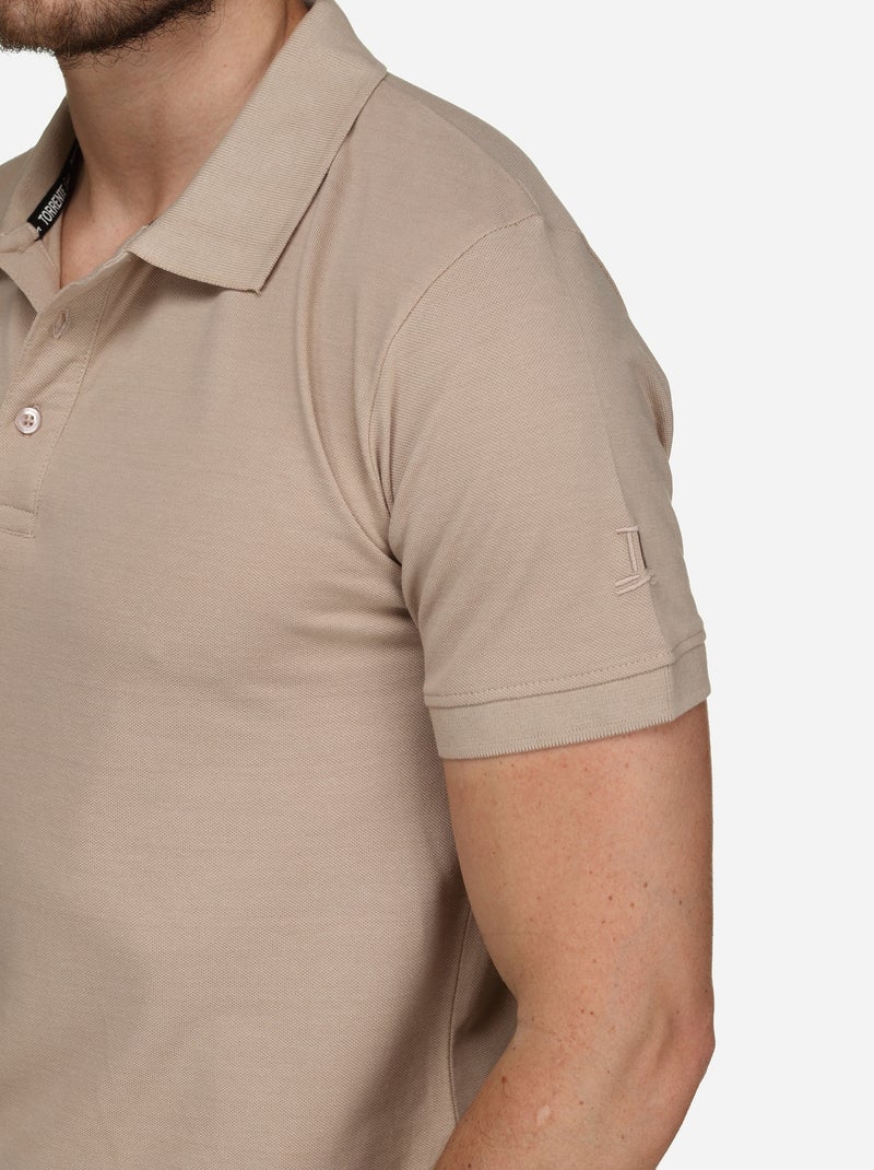 Polo de manga corta - Torrente Beige - Kiabi