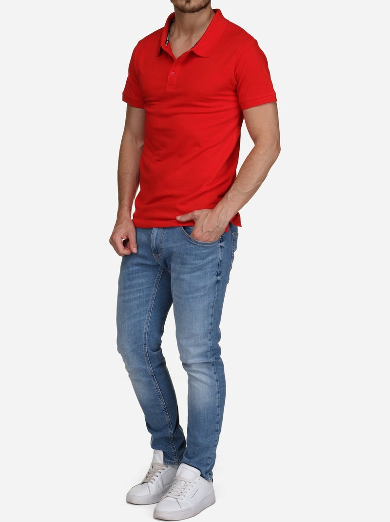 Polo de manga corta - Torrente Rojo - Kiabi